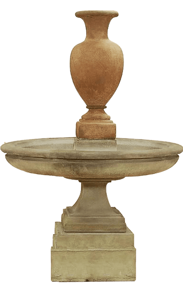 Etruscan Urn Short Outdoor Cast Stone Garden Fountain Fountain Tuscan